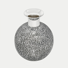 Sterling silver oxidized vase